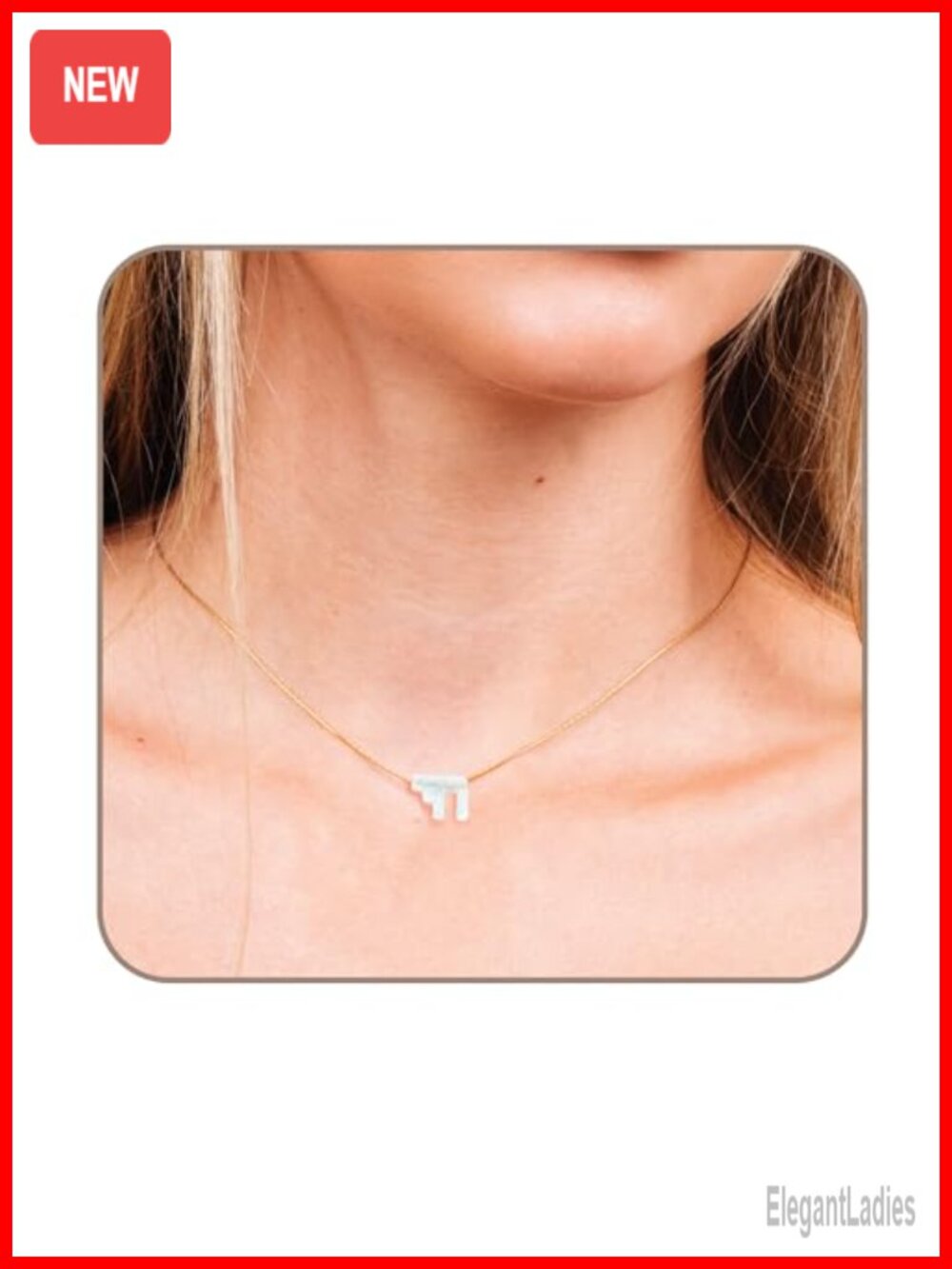 Handmade Chai Necklace Sterling Silver Gold Filled Opal Jewish Gift 16in